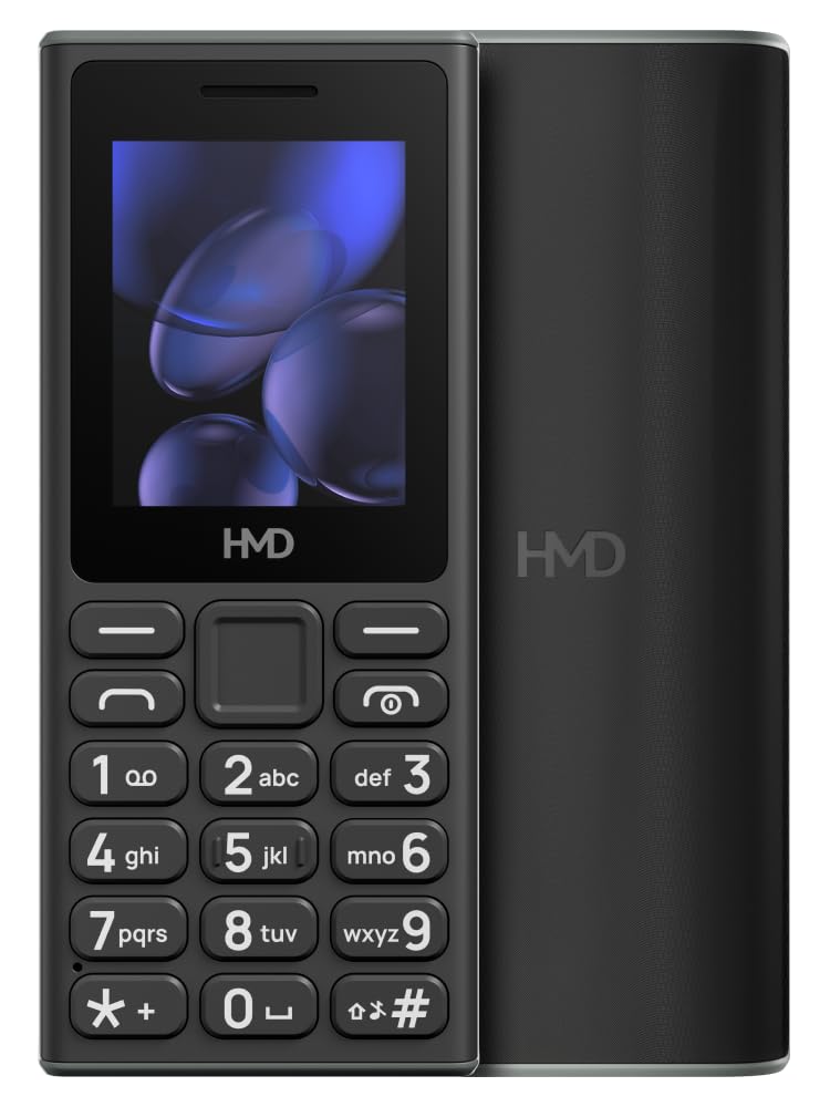 HMD 105 Keypad Phone with Built-in UPI App, Phone Talker, Long-Lasting Battery, Wireless FM Radio | Black